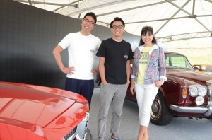 20150430_aisya01 「おぎやはぎの愛車遍歴フェスティバルinお台場」に登場したおぎやはぎと自動車評論家の竹田圭