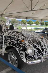 「おぎやはぎの愛車遍歴フェスティバルinお台場」に展示されたスケルトンの車