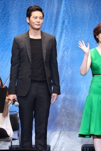 韓国ドラマ「のだめカンタービレ～ネイル カンタービレ」ドラマイベントに登場したチュウォン（左）とシム・ウンギョン
