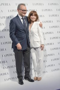 イタリアの高級下着ブランド「LA PERLA」（ラペルラ）チャリティーコラボレーション日本発表イベントに登場した浜崎あゆみ