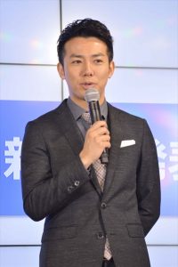 「KEIRIN」新CM発表会に出席したピース