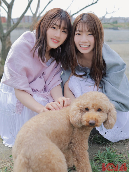 「BOMB5月号」日向坂46佐々木美玲＆高本彩花のオフショット