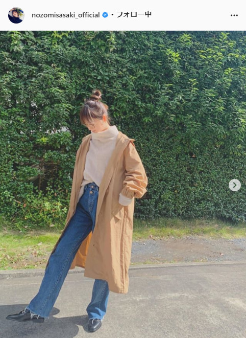 佐々木希公式Instagram(nozomisasaki_official)より