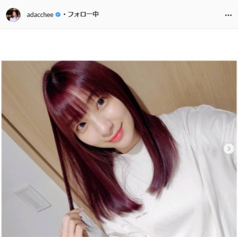 足立梨花公式Instagram（adacchee）より