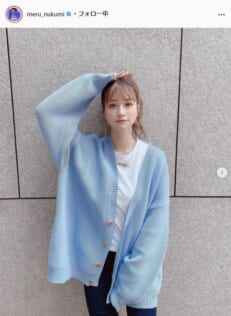 生見愛瑠公式Instagram（meru_nukumi）より