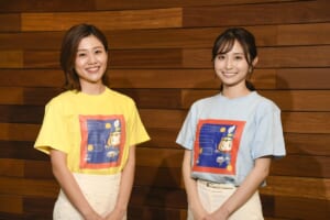 （左から）澤口実歩アナ、佐藤佳奈アナ