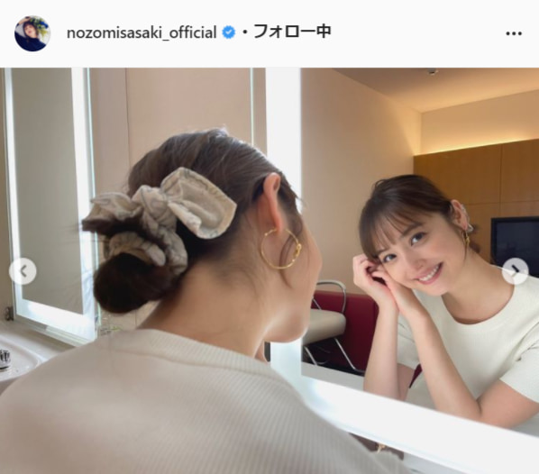 佐々木希公式Instagram（nozomisasaki_official）より