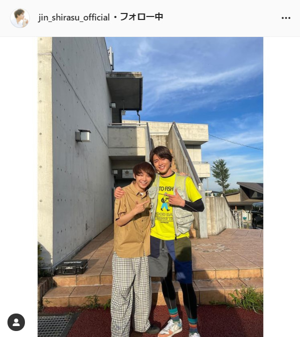 白洲迅公式Instagram（jin_shirasu_official）より