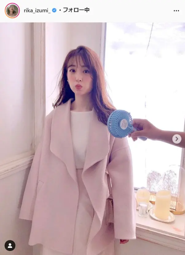 泉里香の秋服撮影オフショットに 扇風機係立候補したいです 火照った感じがソーキュート Tv Life Web