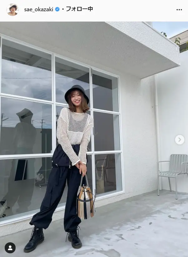 岡崎紗絵 クールな秋服ショットに 私服おしゃれすぎる ラフな感じ良いですね Tv Life Web