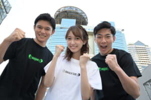 『お笑いの日2021』TBS新人アナウンサーの高柳光希（左）、佐々木舞音（中央）、小沢光葵（右）