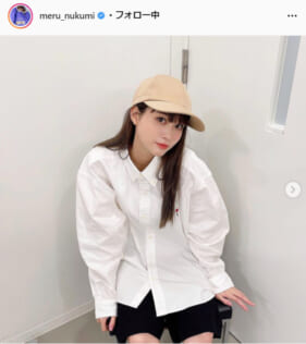 生見愛瑠公式Instagram（meru_nukumi）より