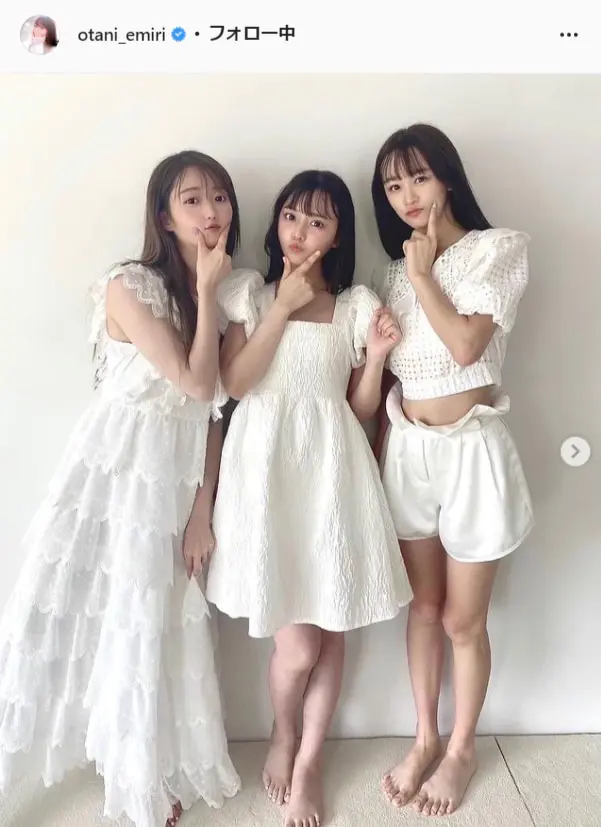 LOVE大谷映美里＆齊藤なぎさ＆音嶋莉沙の仲良しショットに「透明