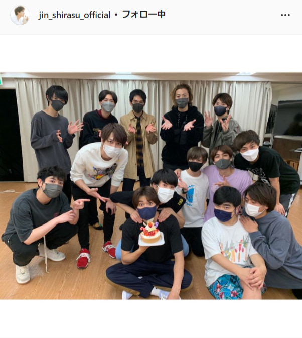 白洲迅公式Instagram(jin_shirasu_official)より