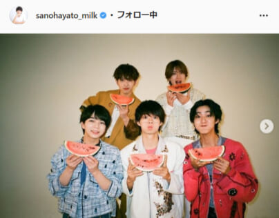 M!LK佐野勇斗公式Instagram（sanohayato_milk）より