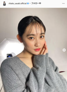 アンジュルム・佐々木莉佳子公式Instagram（rikako_sasaki.official）より