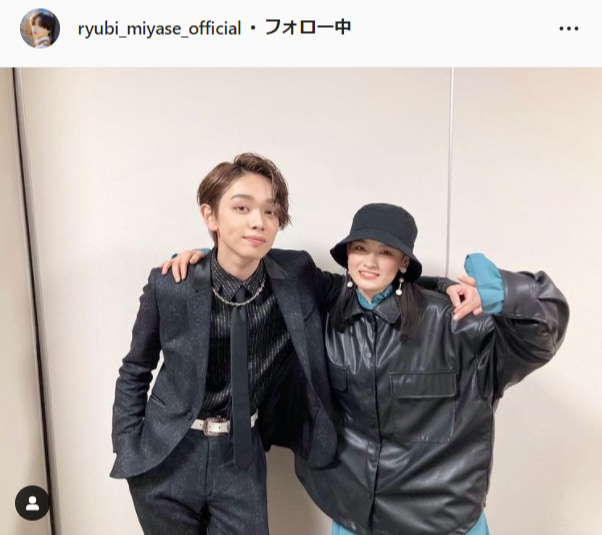 宮世琉弥公式Instagram（ryubi_miyase_official）より
