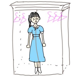 タイムトラベルしようとクローゼットで試みる河口夏音